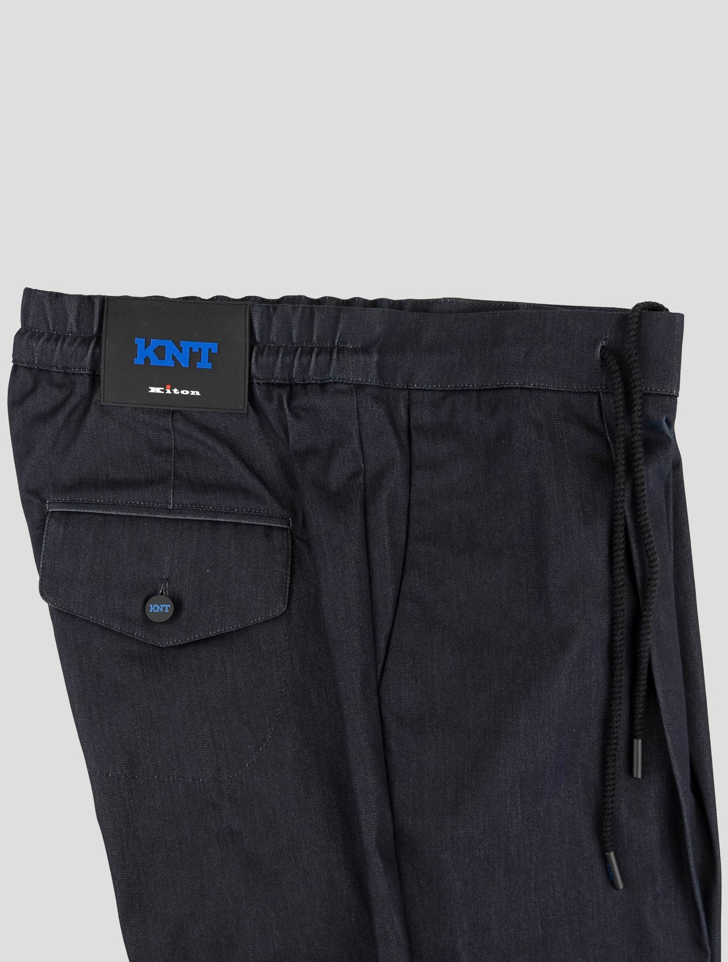 Kiton Knt Blue Cotton Pa Ea Pants