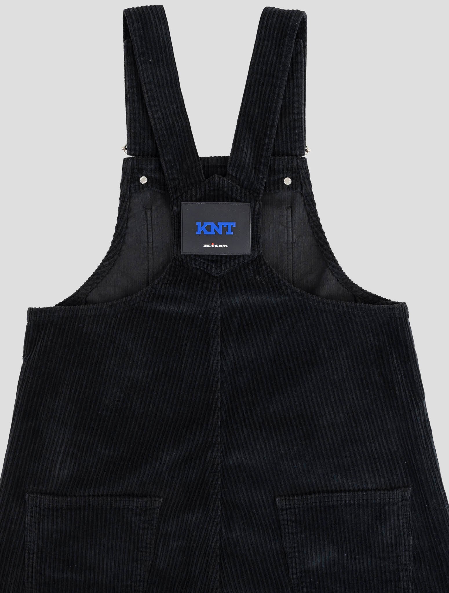 Kiton Knt Black Cotton Ea Velvet Salopette