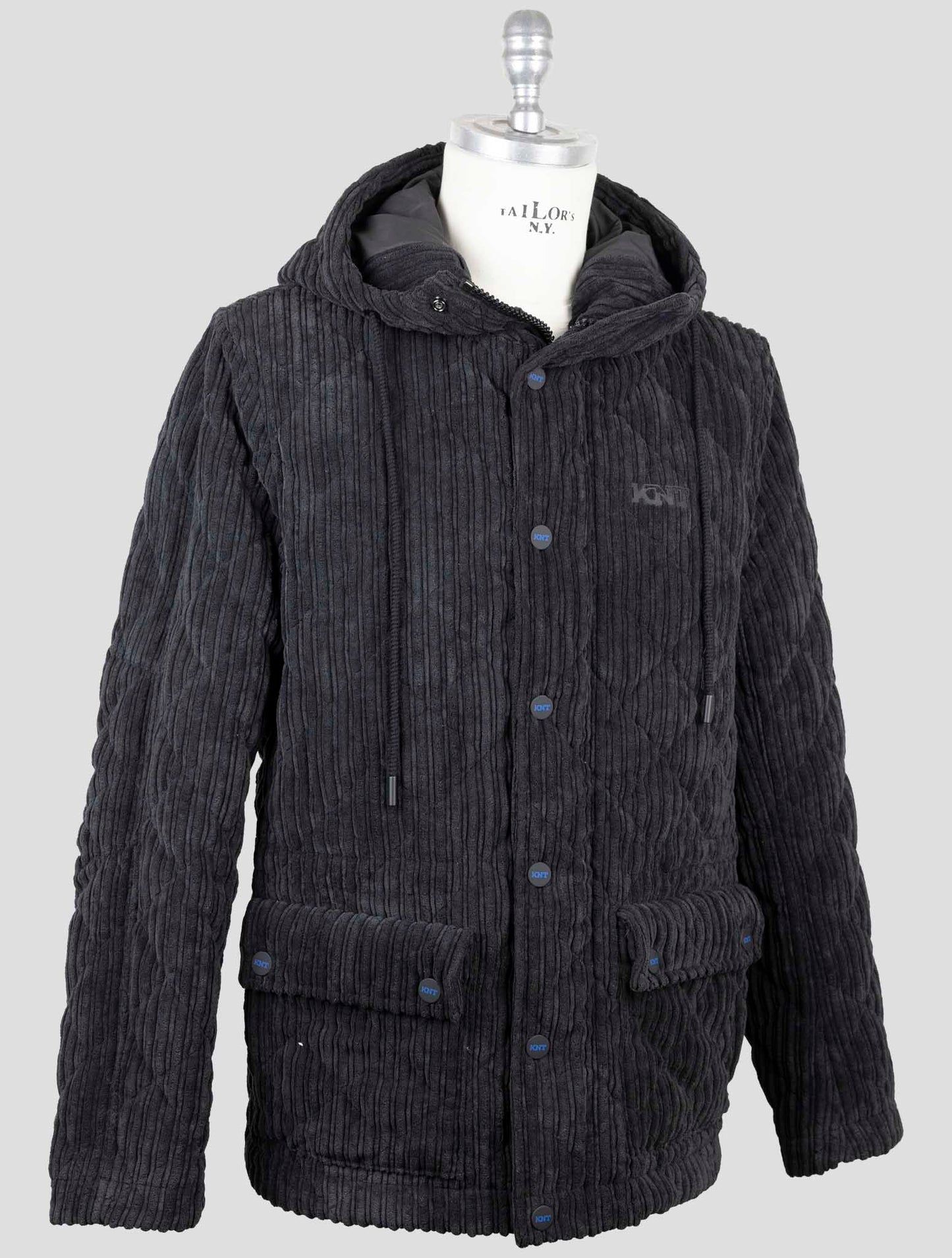 Kiton Knt Black Pl Pa Velvet Coat