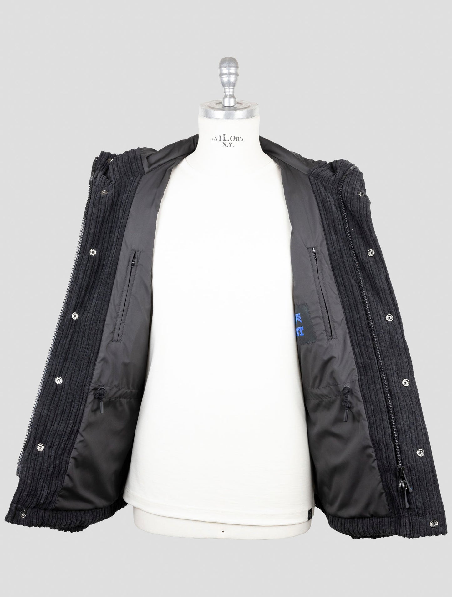 Kiton Knt Black Pl Pa Velvet Coat