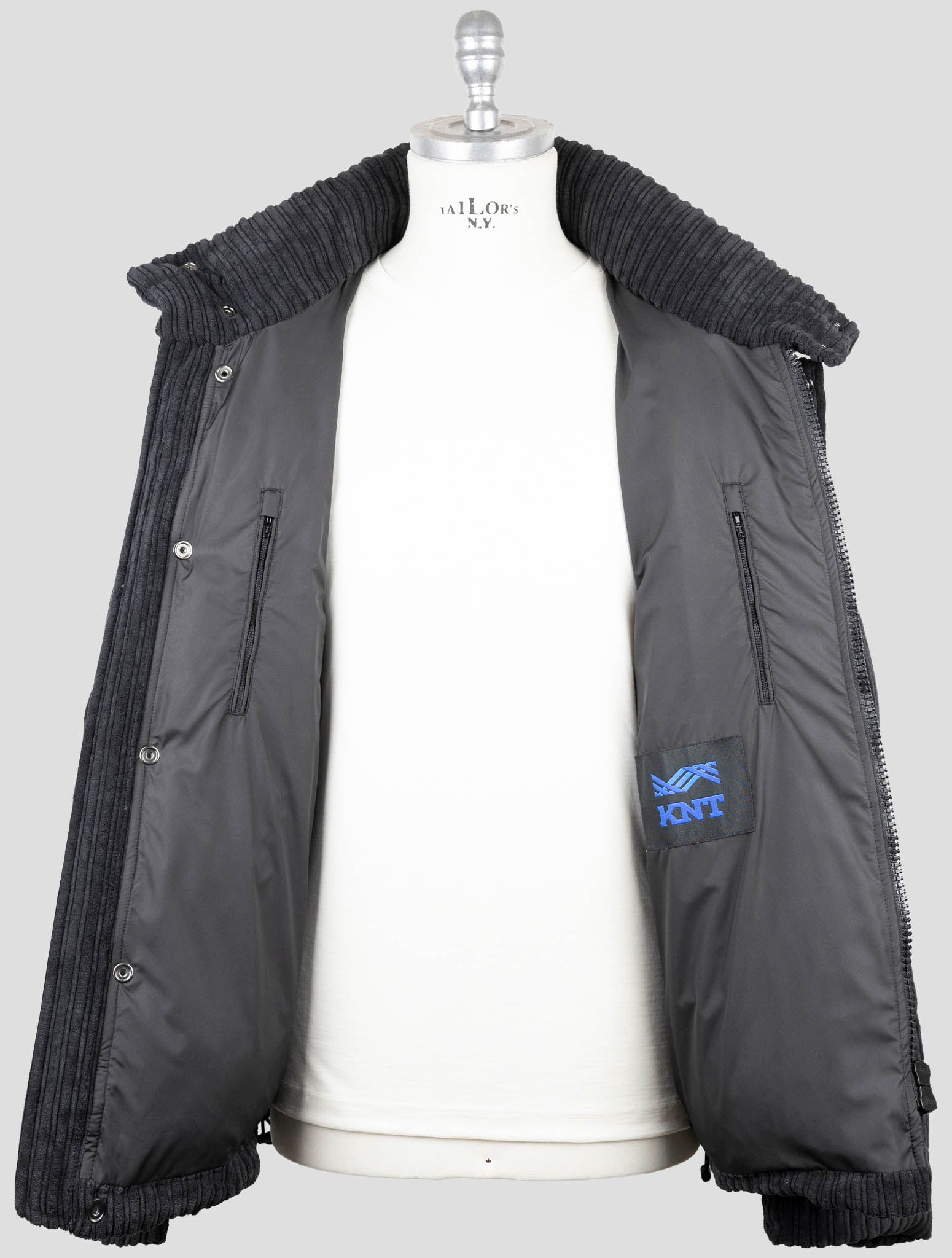 Kiton Knt Black Pl Pa Velvet Coat