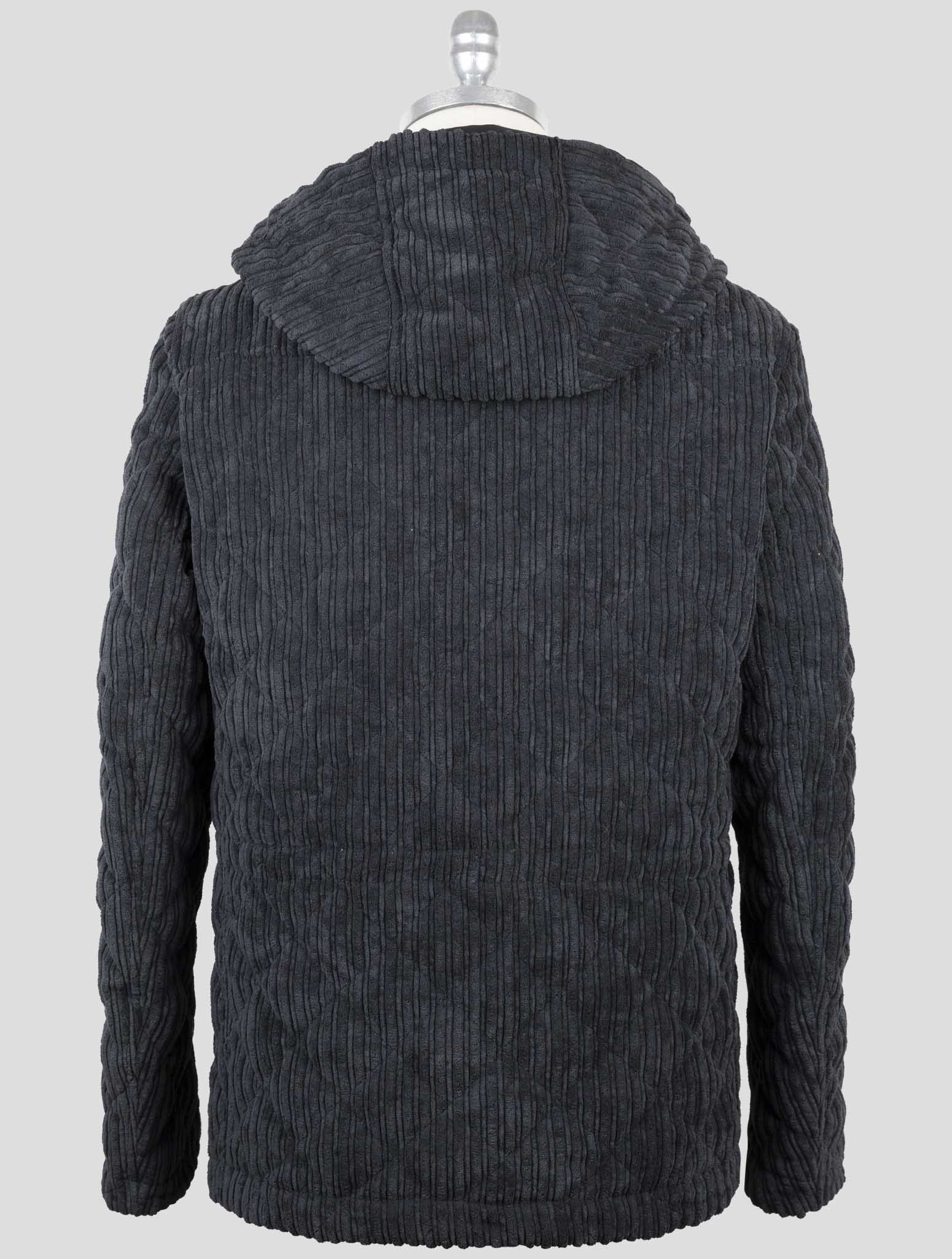 Kiton Knt Black Pl Pa Velvet Coat