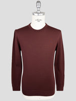 Kiton Burgundy Wool 14 Micron Sweater Crewneck