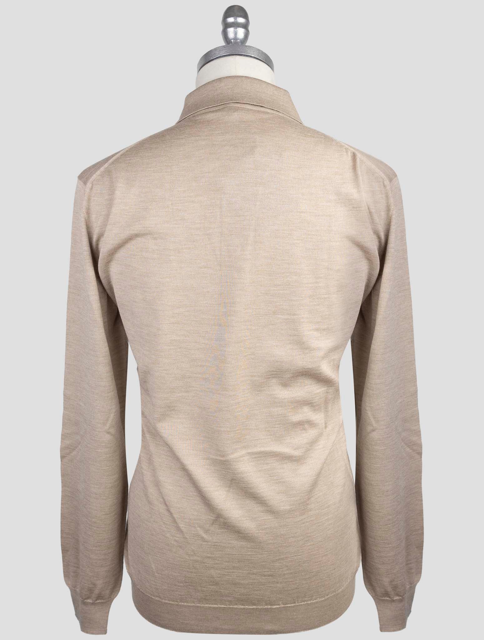 Kiton Beige Cashmere Silk Sweater Polo