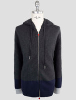 Kiton Multicolor Wool Sweater Full Zip Hoodie