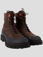 Kiton Brown Leather Suede Boots