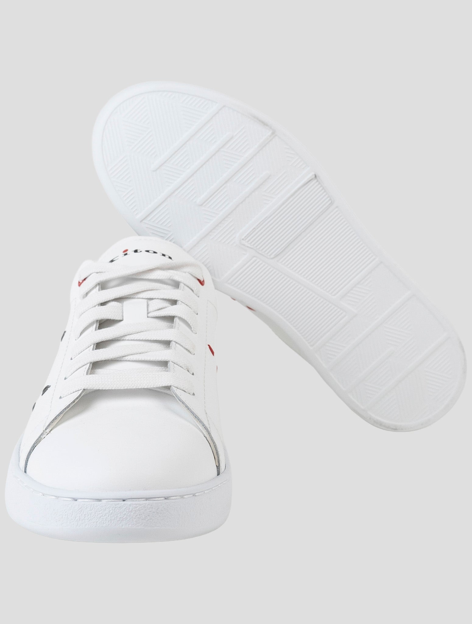 Kiton White Leather Sneakers