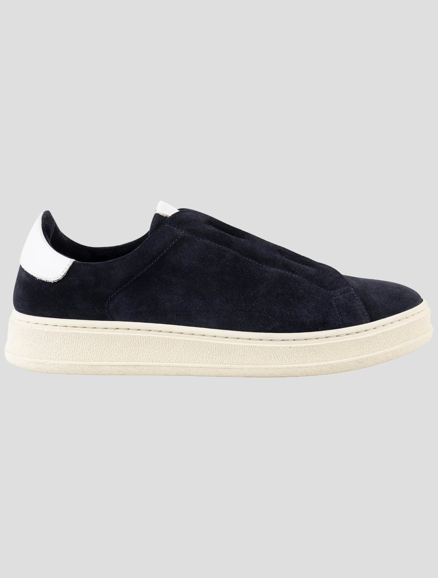 Kiton Blue Leather Suede Sneakers