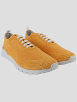 Kiton Yellow Cotton Ea Sneakers