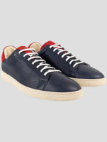 Kiton Blue Leather Sneakers