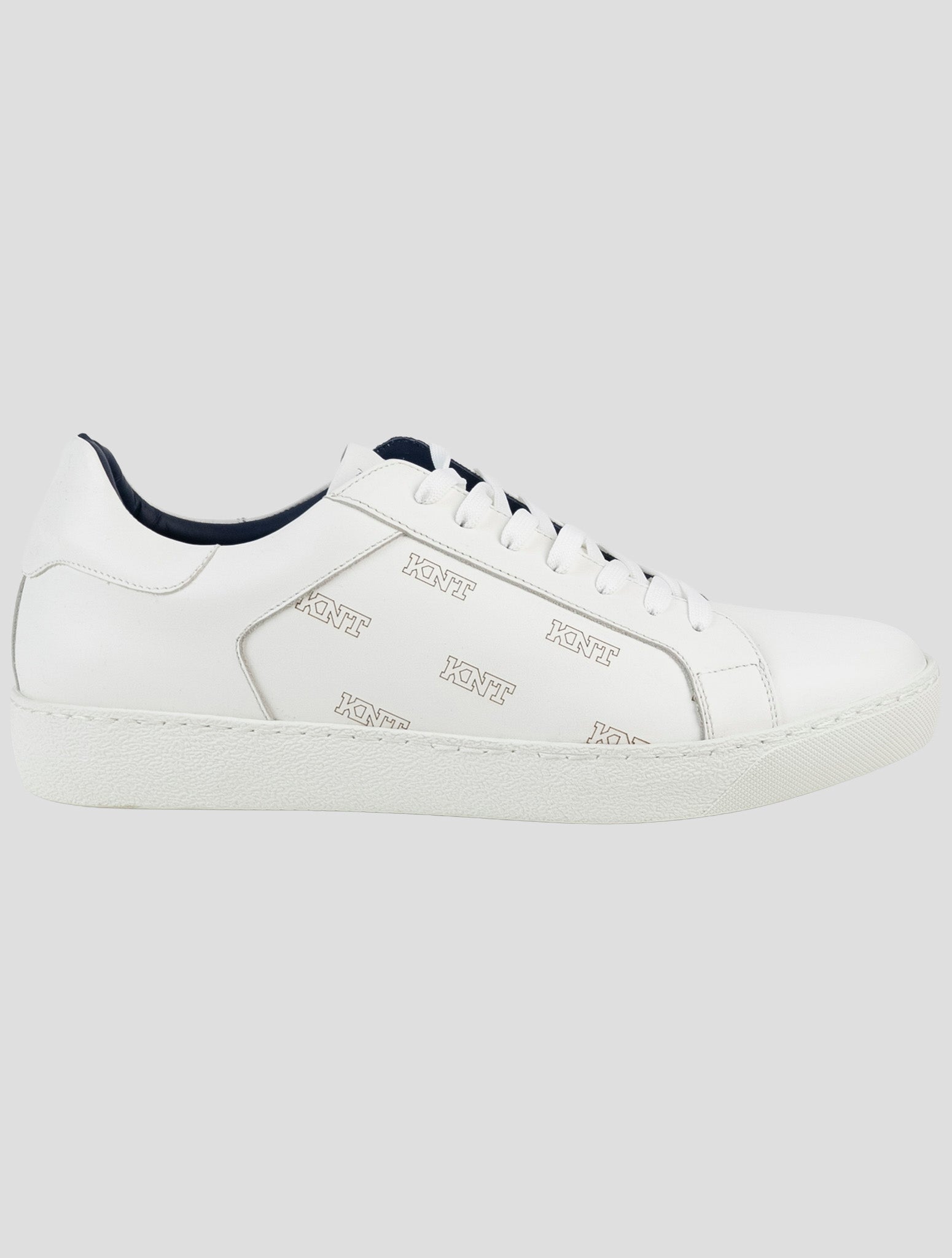 Kiton Knt White Leather Sneakers