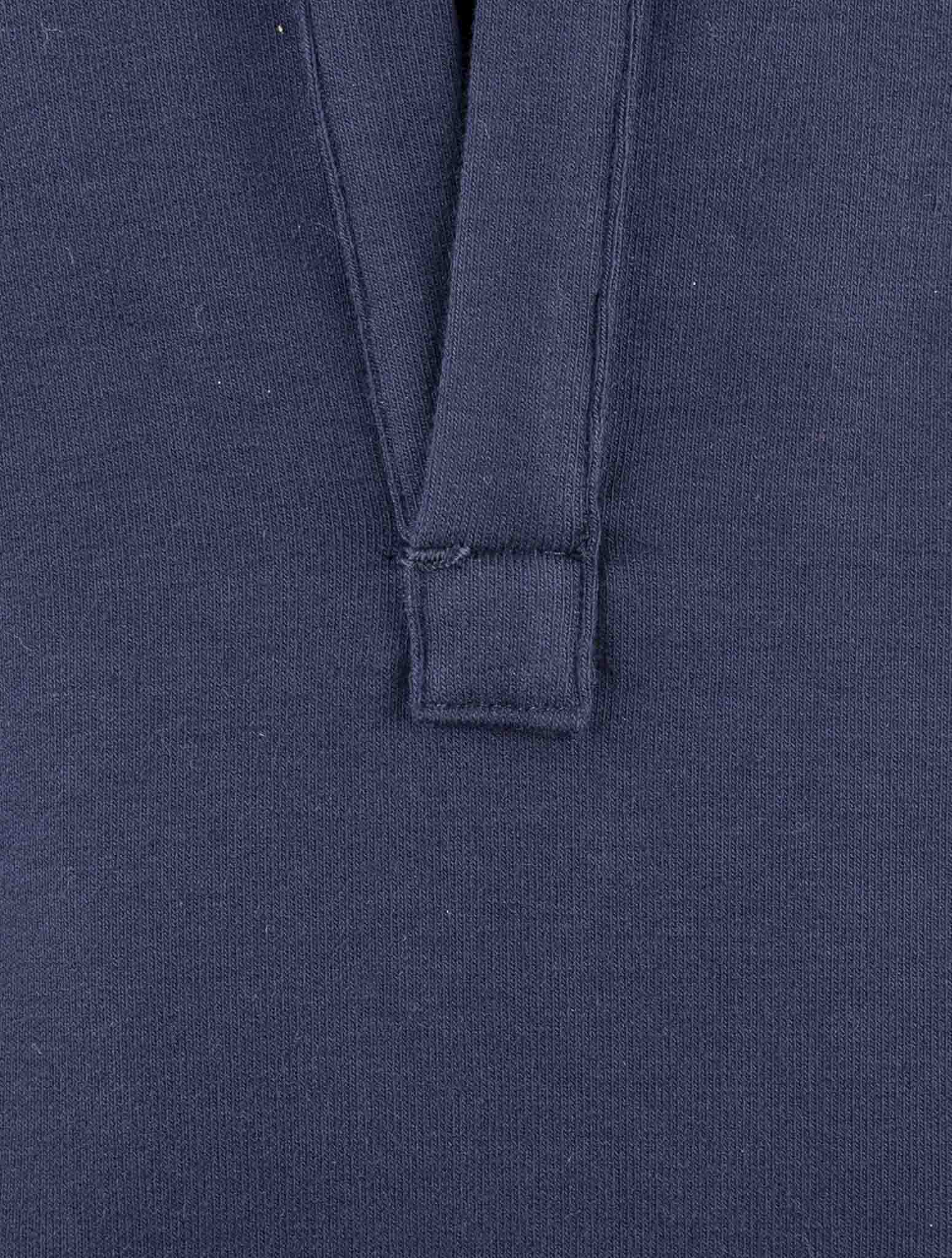 Kiton Blue Cotton Sweater Polo