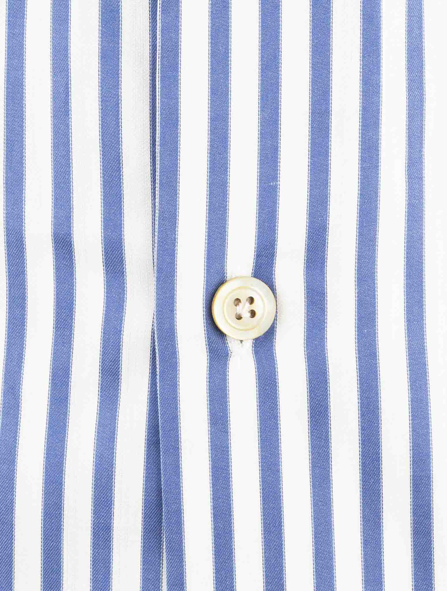 Kiton Blue Cotton Shirt