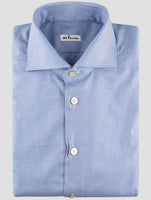 Kiton Blue Cotton Shirt