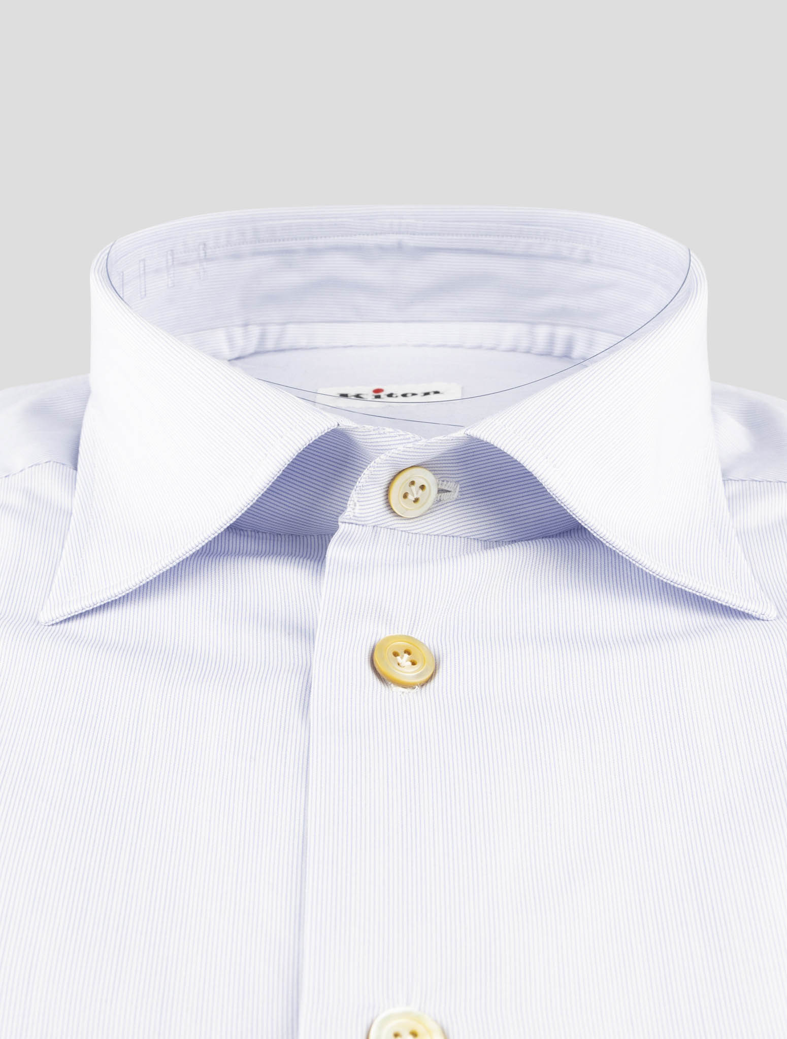 Kiton Blue Cotton Shirt