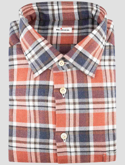 Kiton Multicolor Cotton Shirt