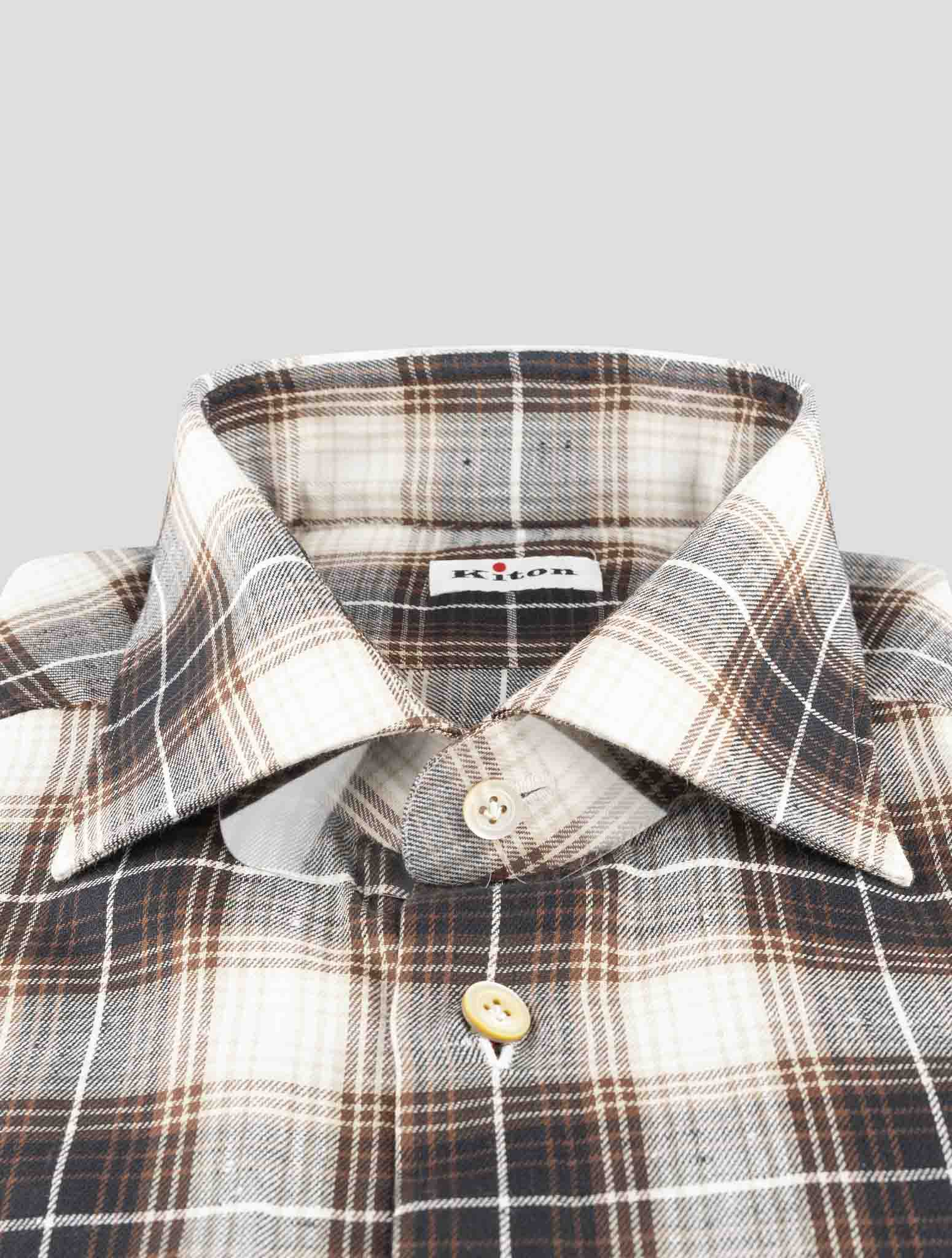 Kiton Gray Cotton Shirt