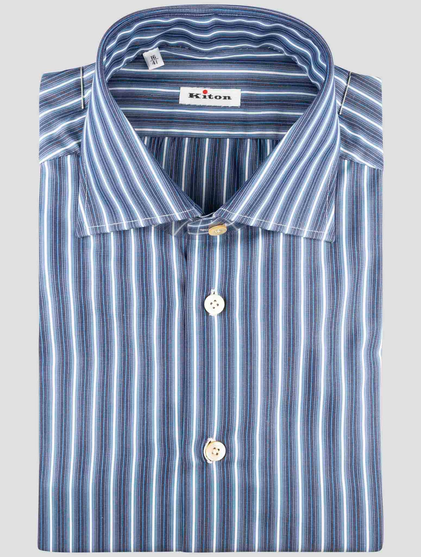 Kiton Multicolor Cotton Shirt
