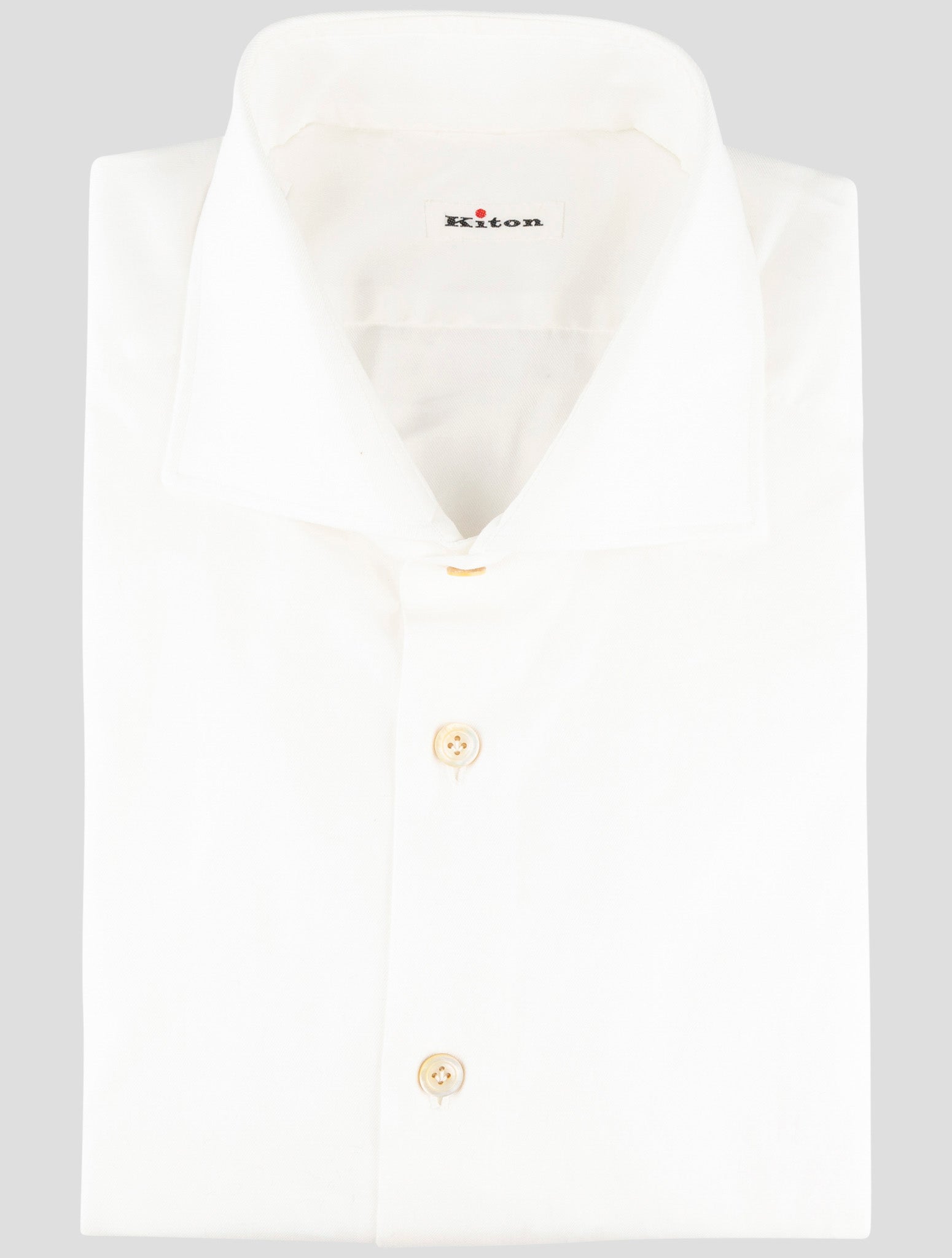 Kiton White Cotton Shirt