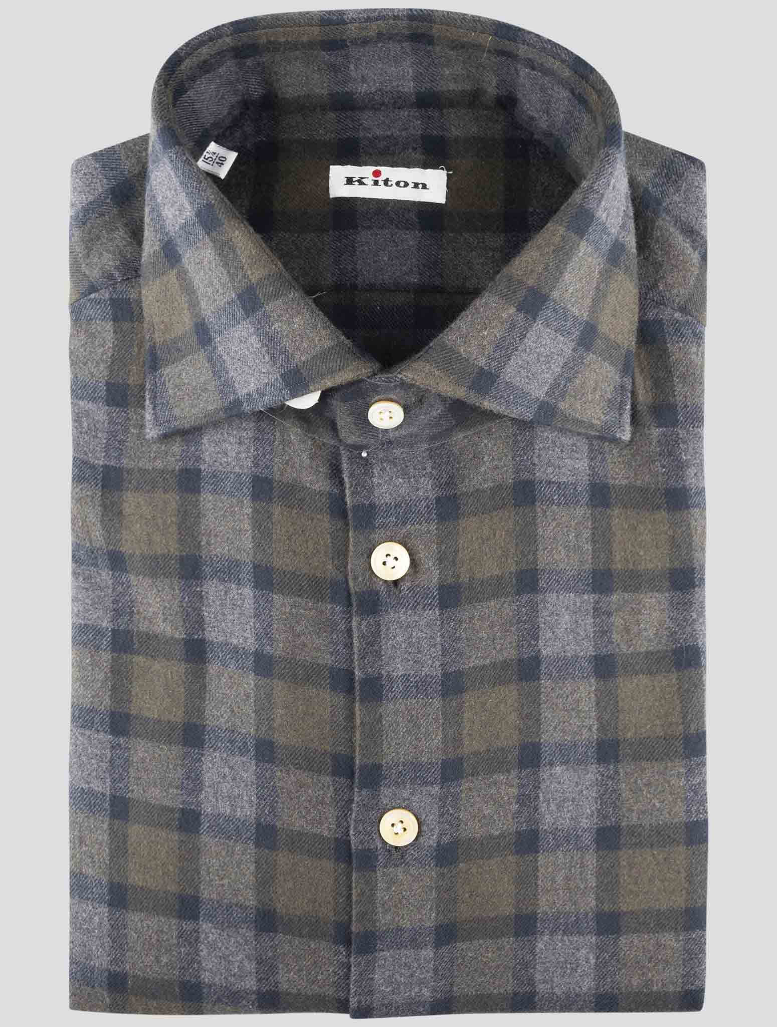 Kiton Multicolor Cotton Shirt