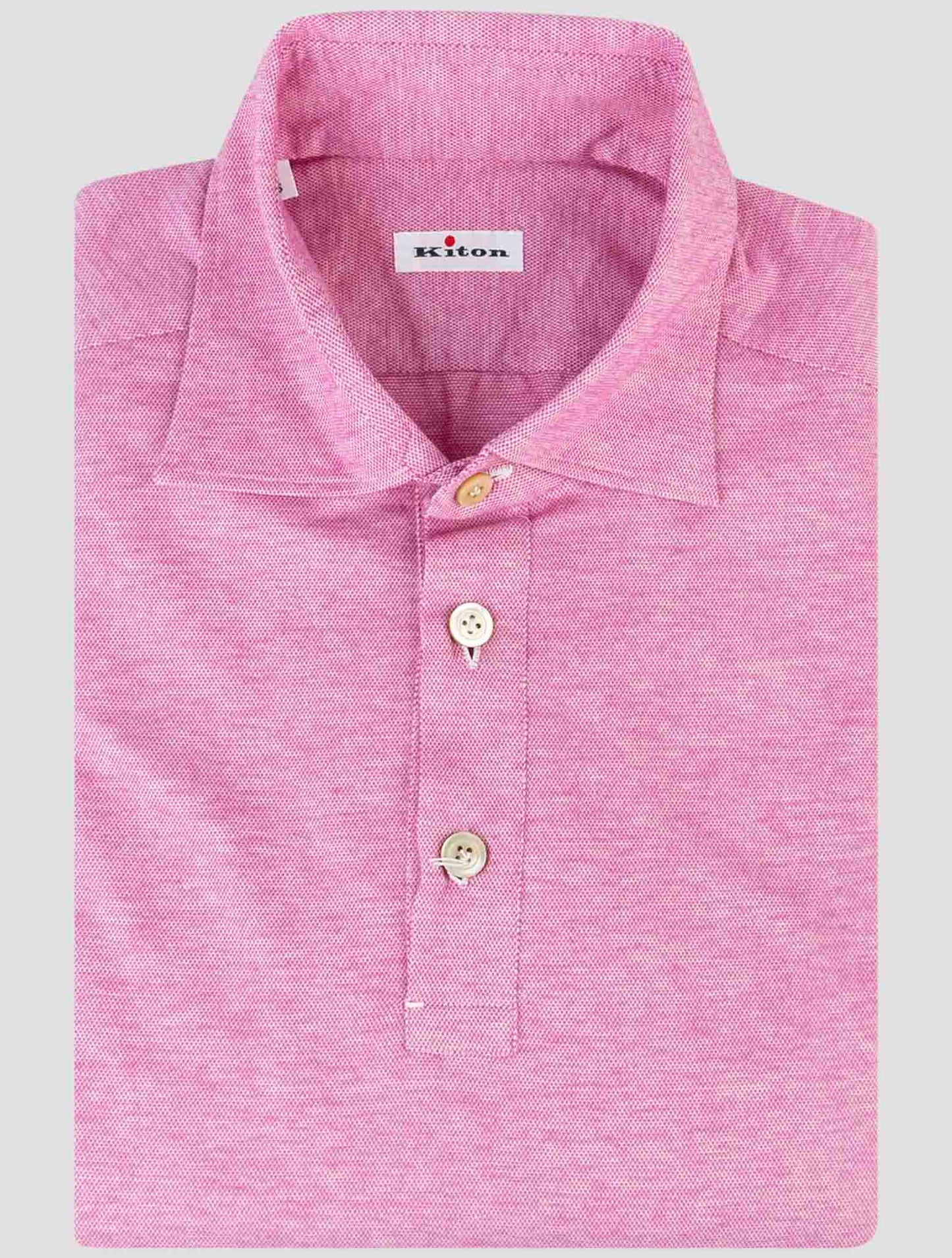 Kiton Pink Cotton Sweater Polo