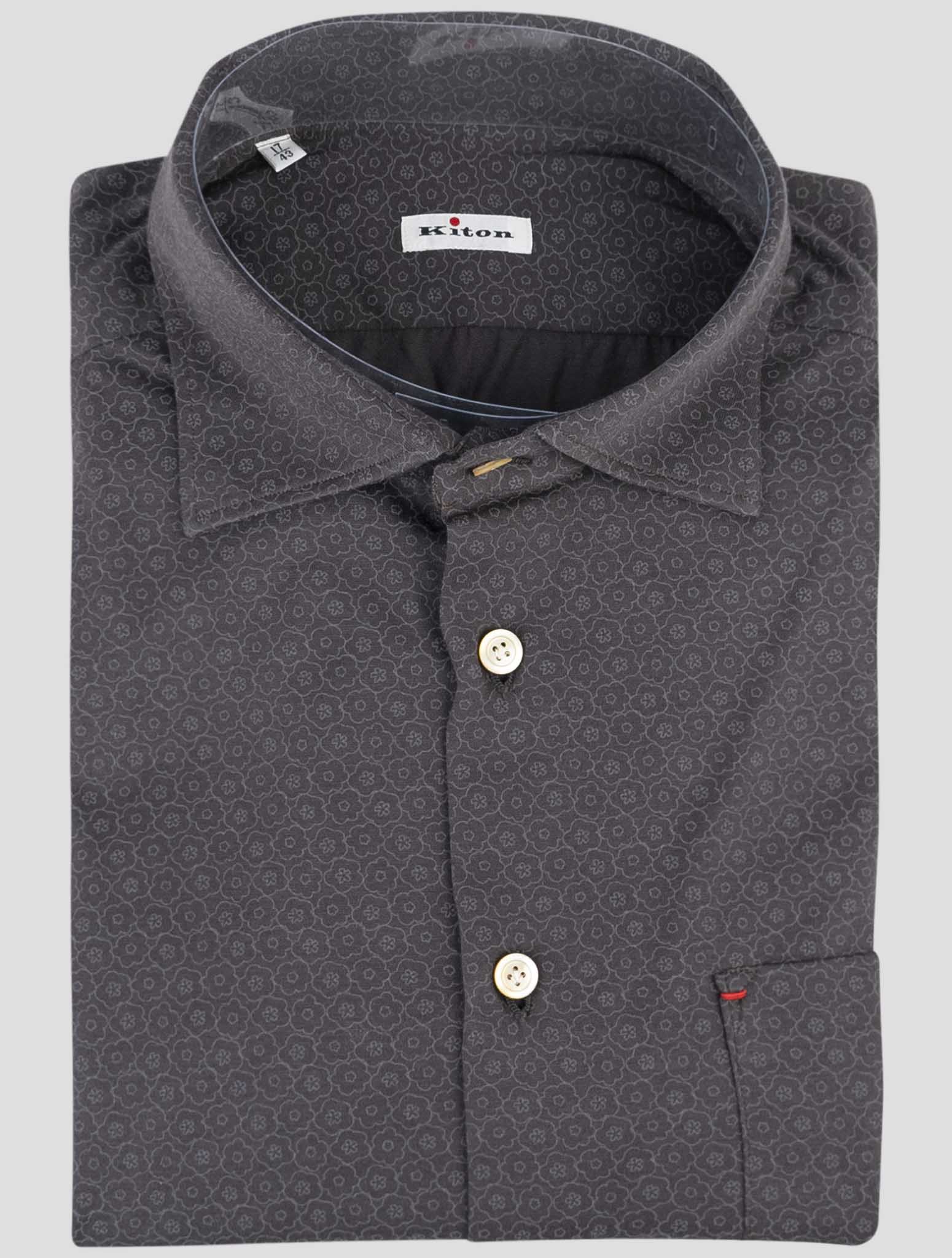 Kiton Dark Gray Cotton Shirt