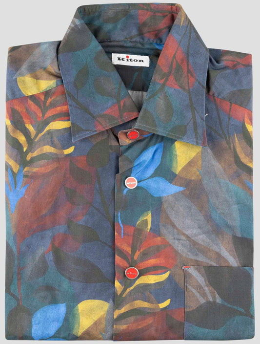 Kiton Multicolor Cotton Shirt