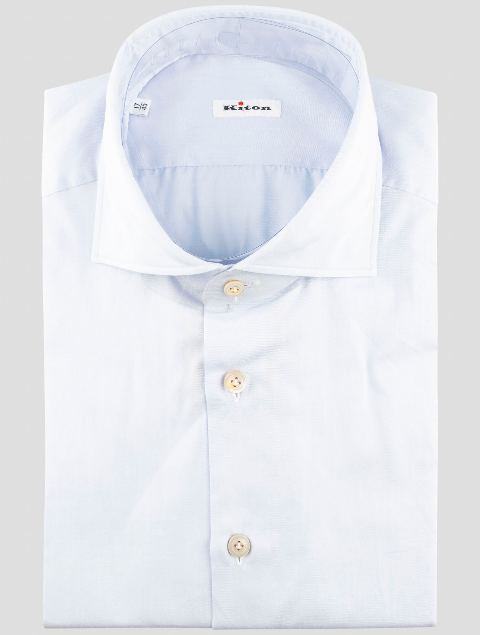 Kiton Light Blue Cotton Shirt