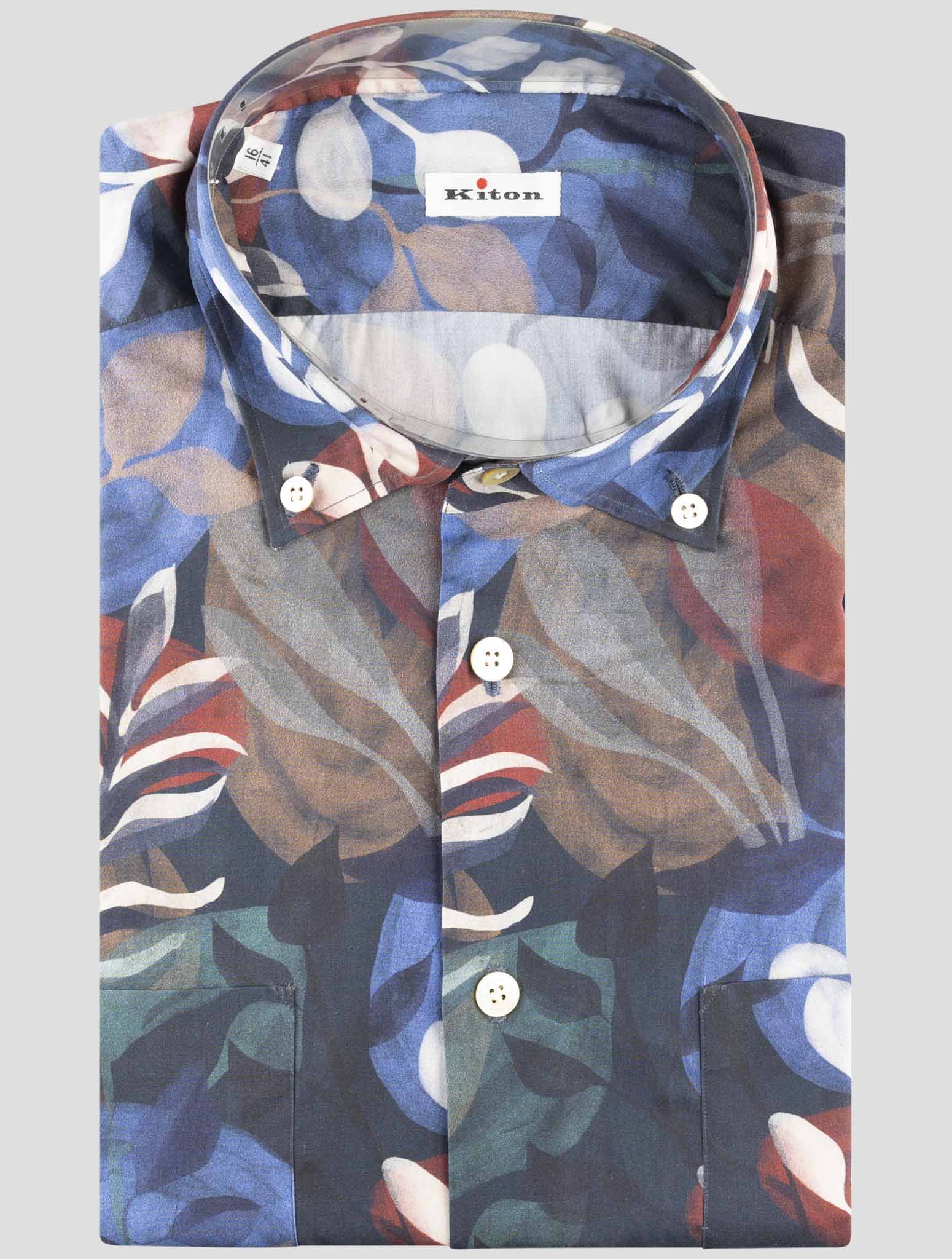 Kiton Multicolor Cotton Shirt