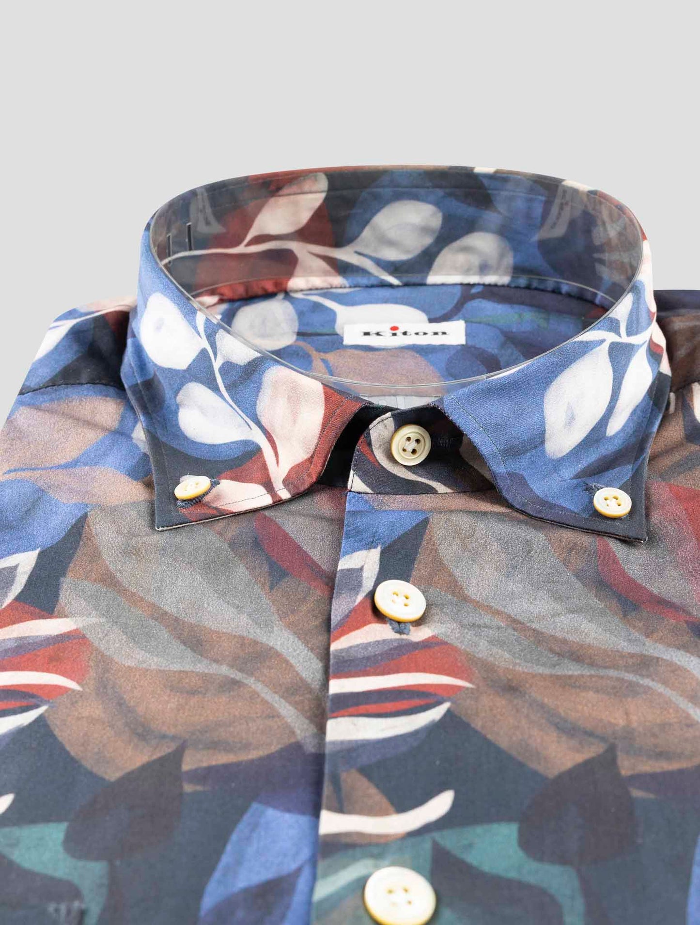 Kiton Multicolor Cotton Shirt