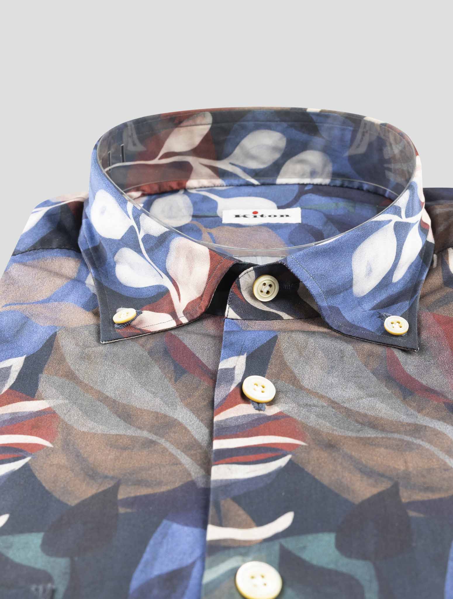 Kiton Multicolor Cotton Shirt