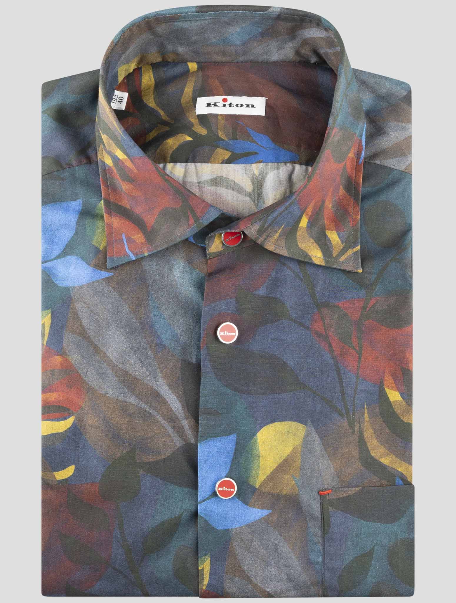 Kiton Multicolor Cotton Shirt