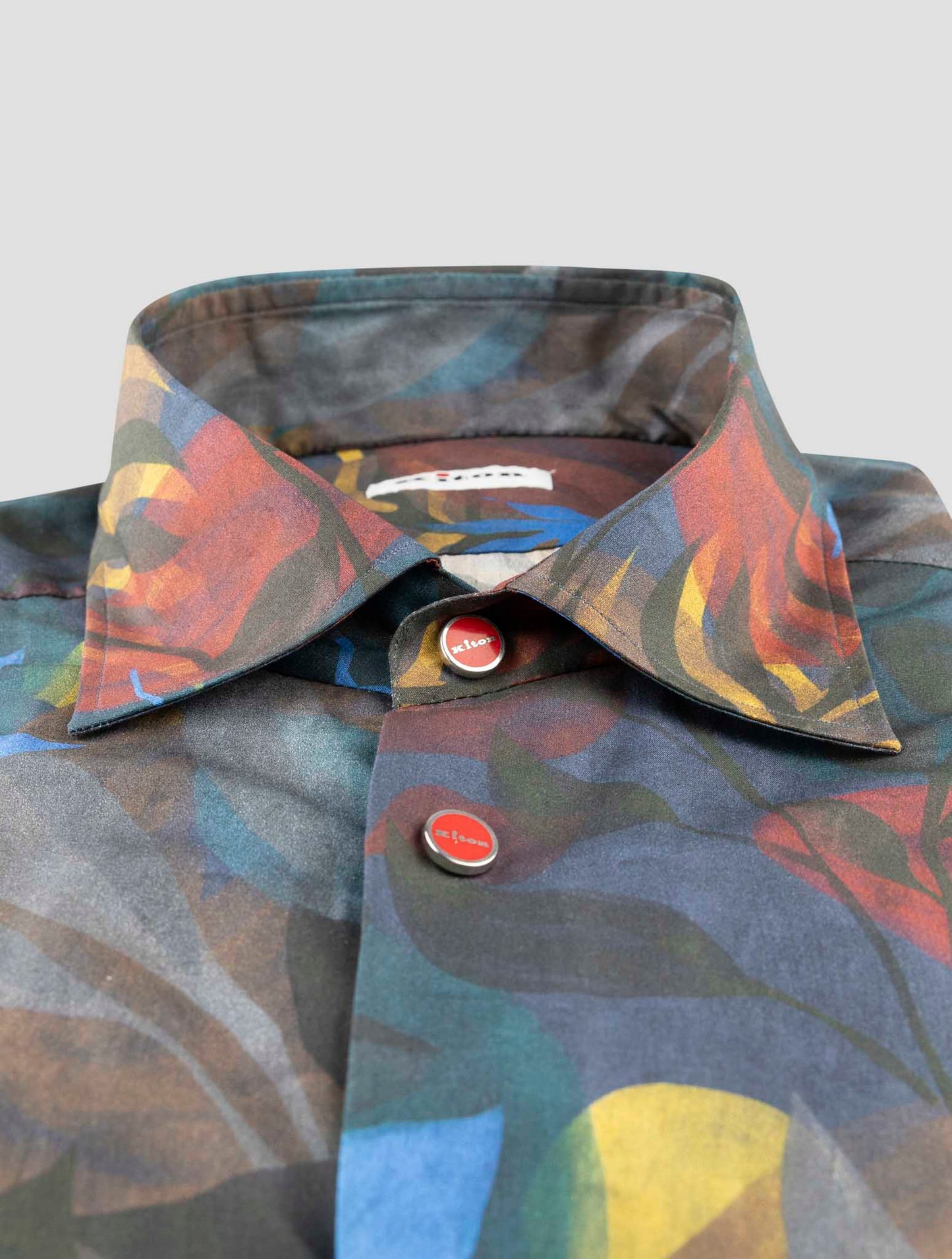 Kiton Multicolor Cotton Shirt