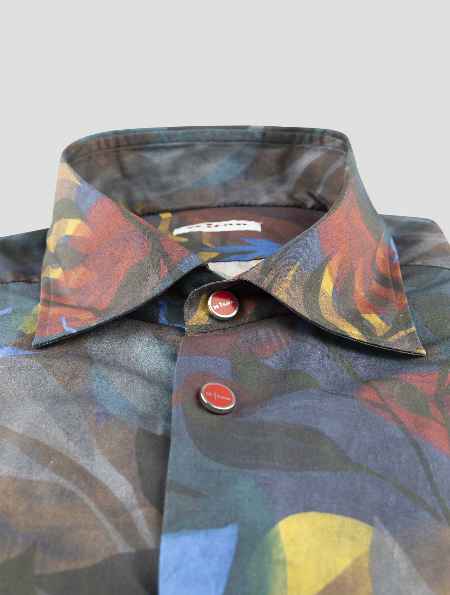 Kiton Multicolor Cotton Shirt