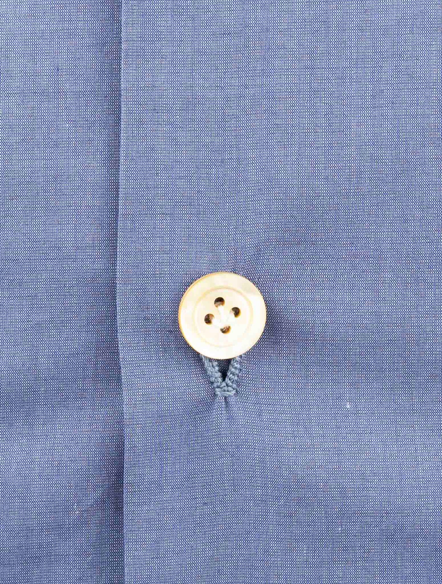 Kiton Blue Cotton Shirt