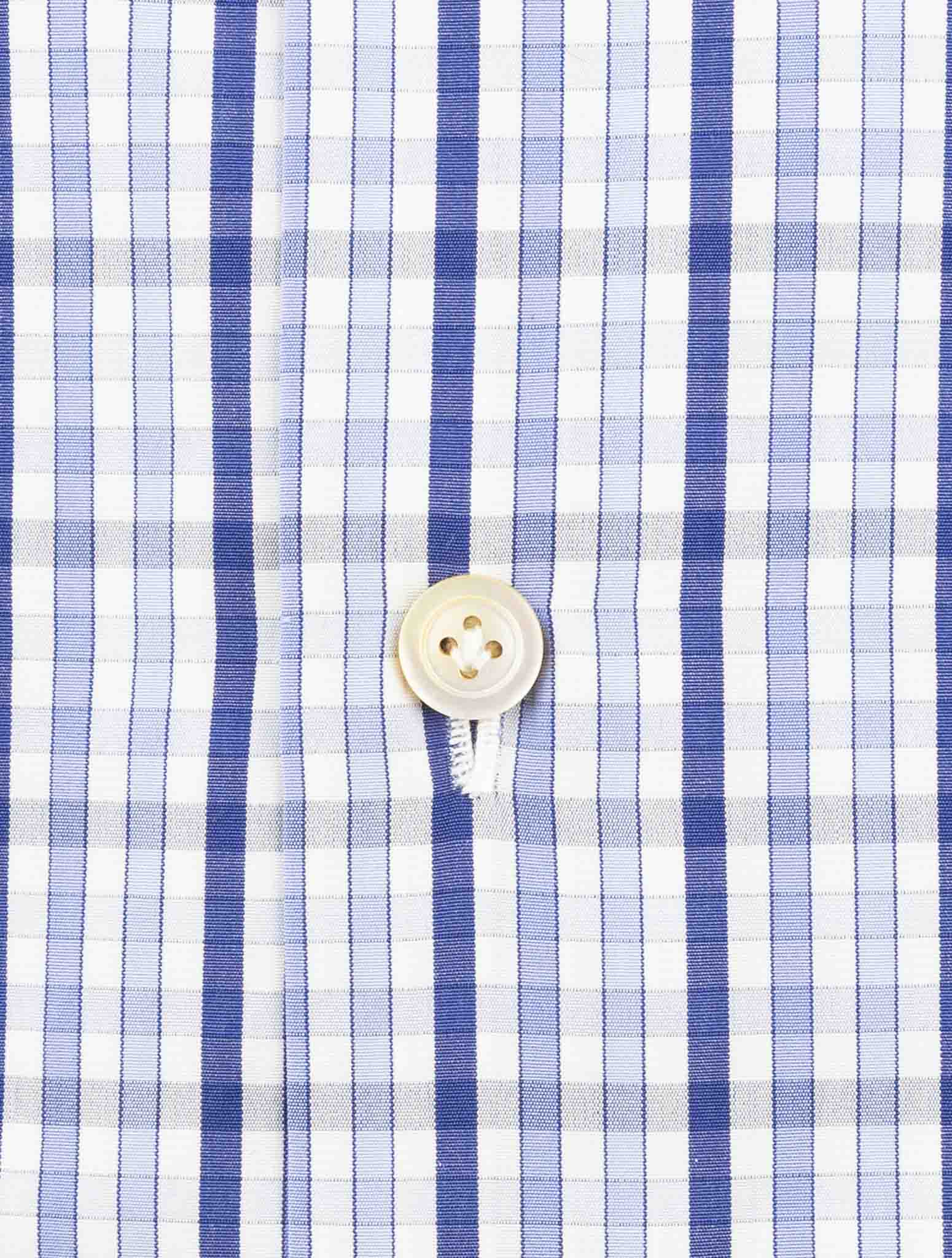 Kiton Blue Cotton Shirt
