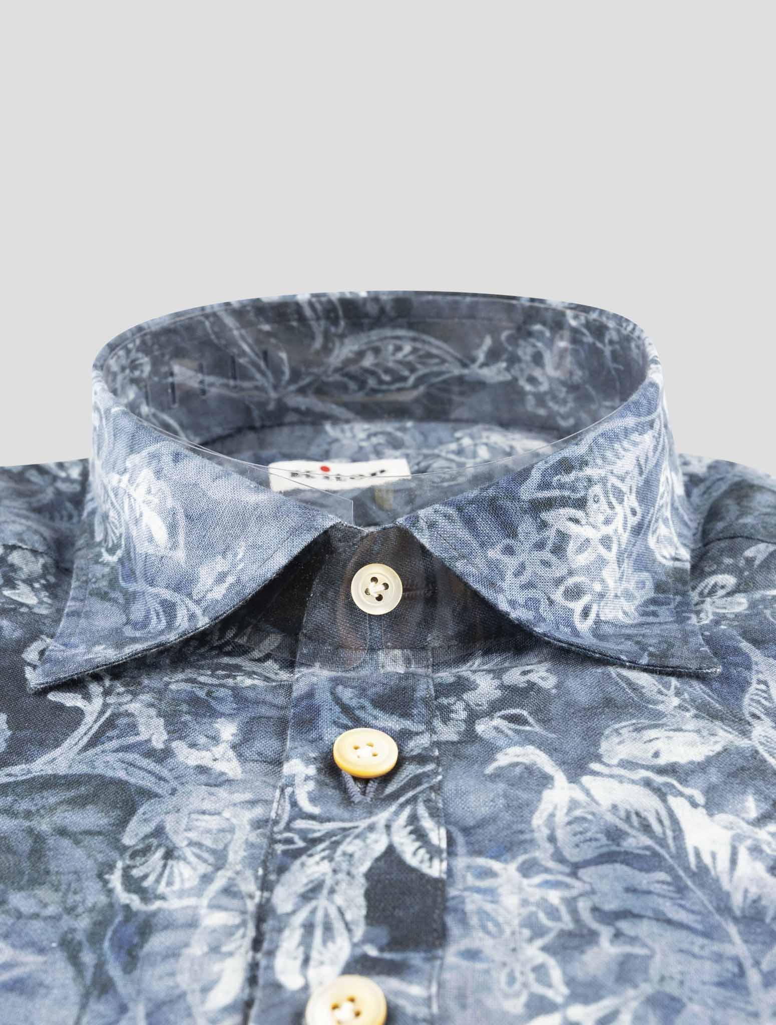 Kiton Blue Linen Sweater Polo