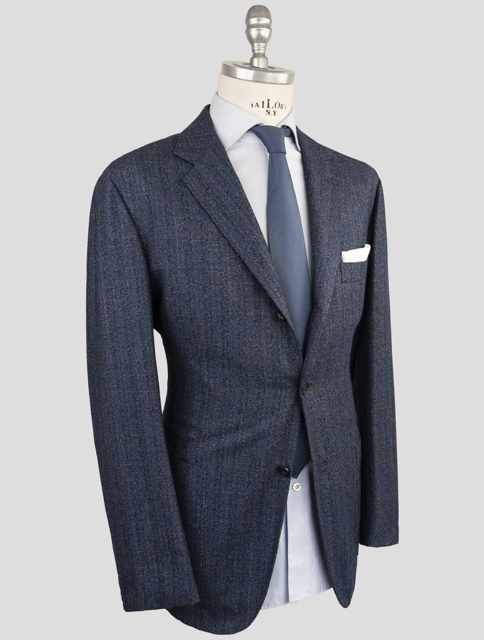 Kiton Blue Cashmere Silk Linen Blazer