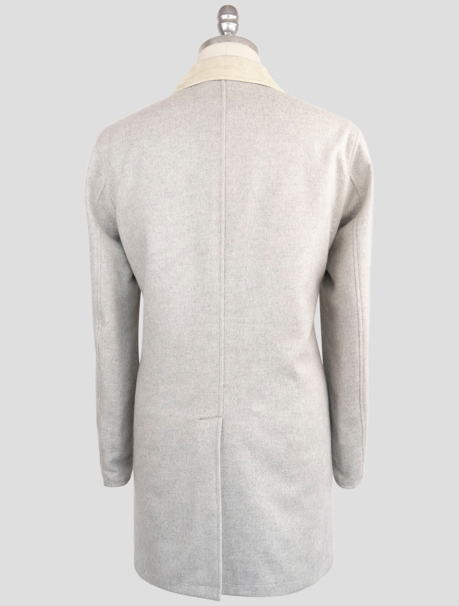 Kiton Beige Gray Pl Cashmere Reverse Overcoat