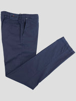 Kiton Blue Cotton Silk Ea Pants