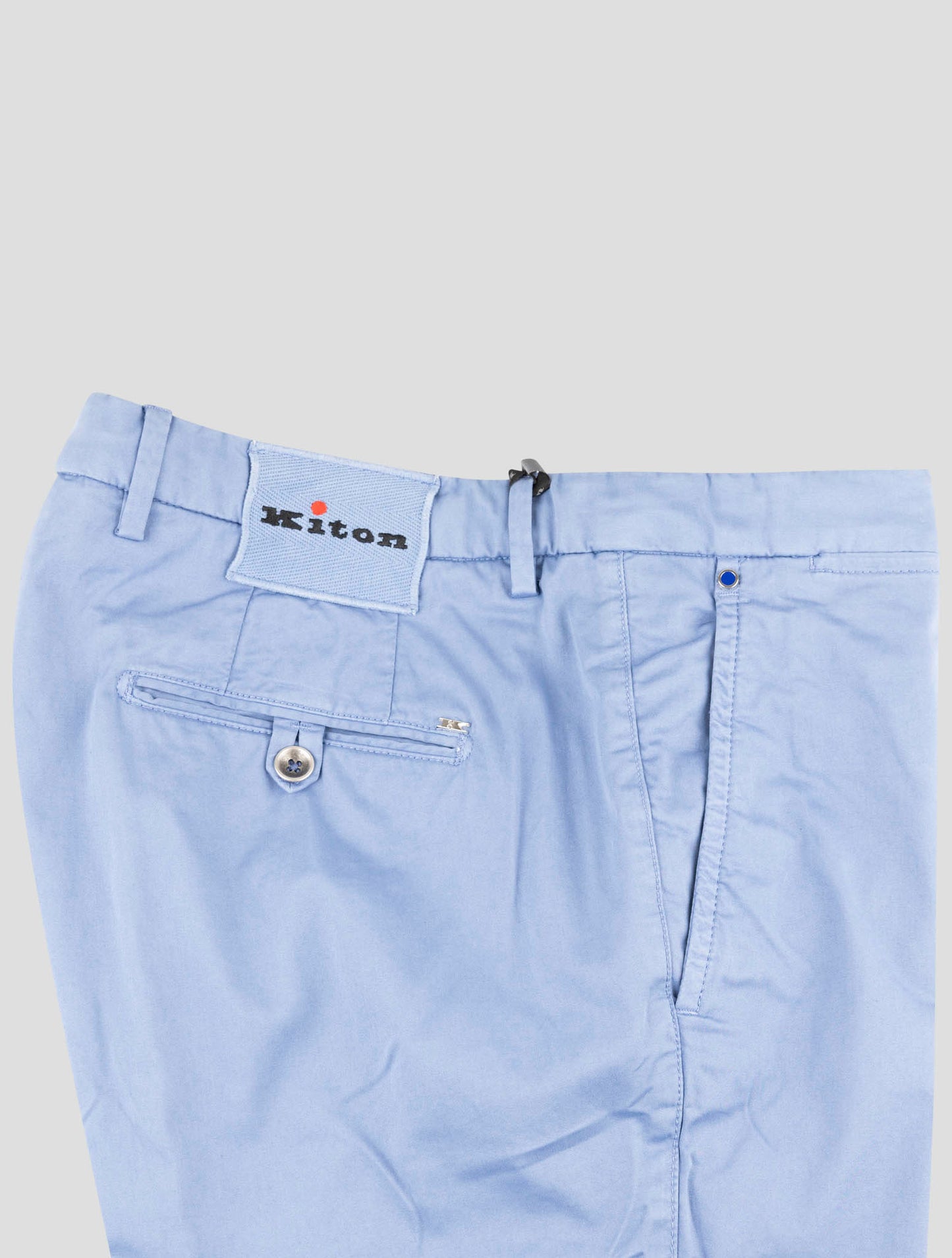 Kiton Light Blue Cotton Ea Short Pants