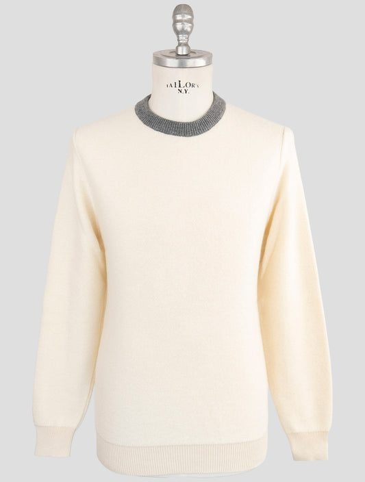 Kiton Beige Cashmere Sweater Crewneck