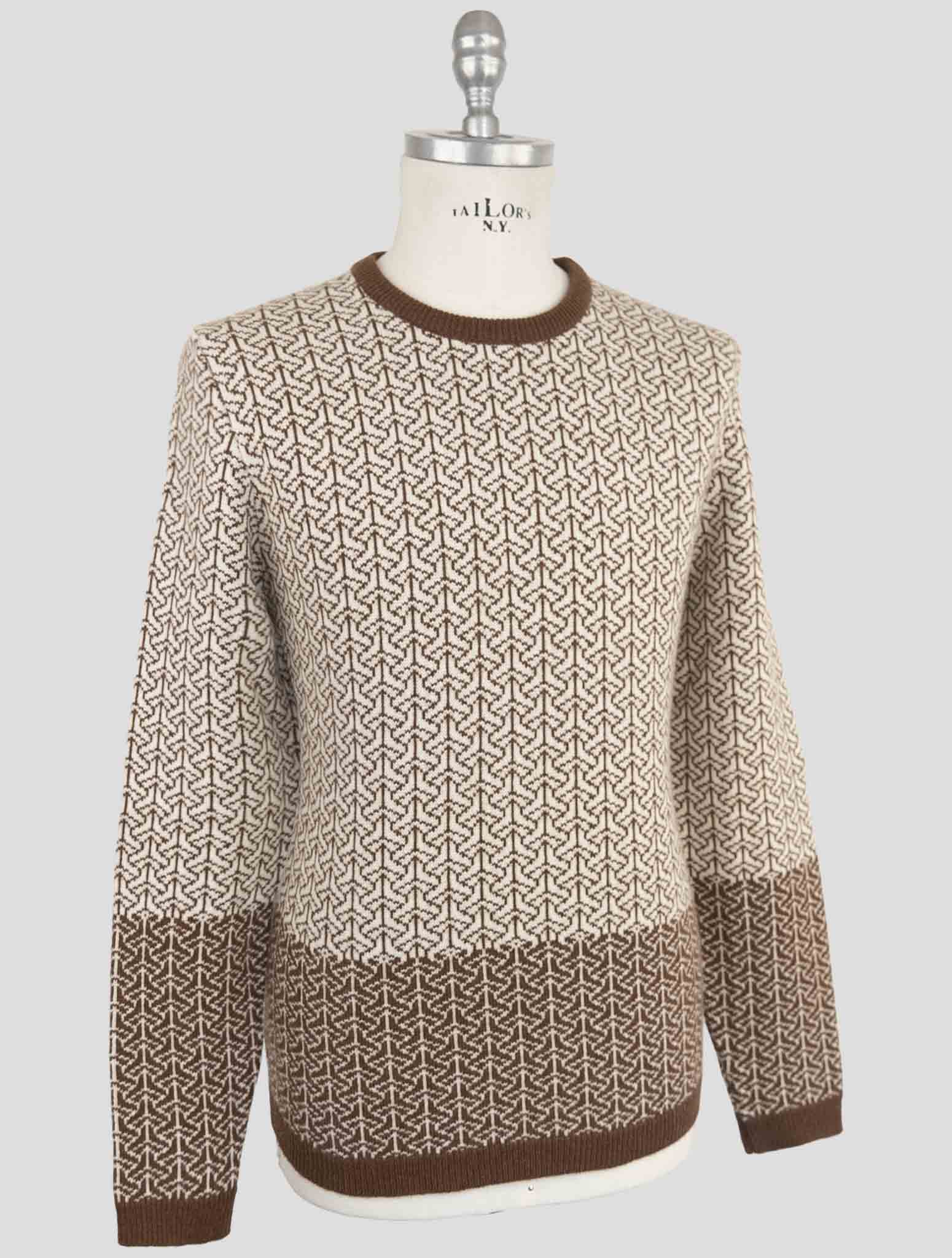Kiton Beige Cashmere Sweater Crewneck