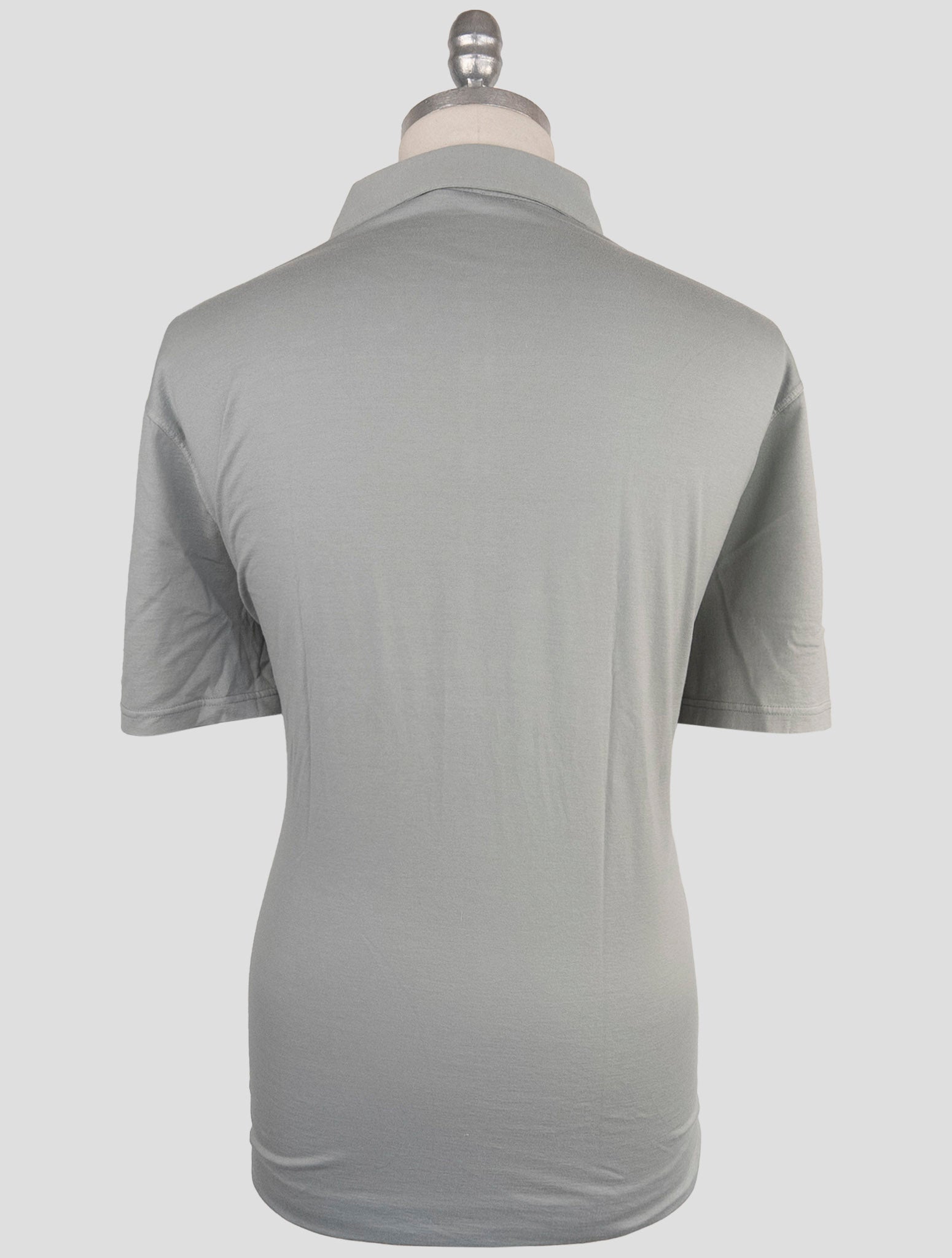 Kiton Gray Cotton Cashmere Polo