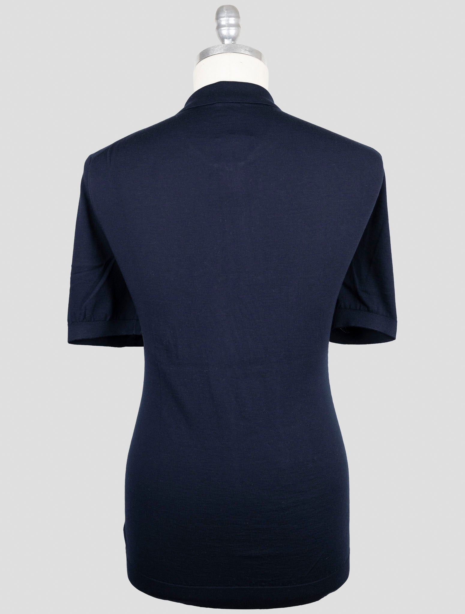 Kiton Blue Cotton Polo