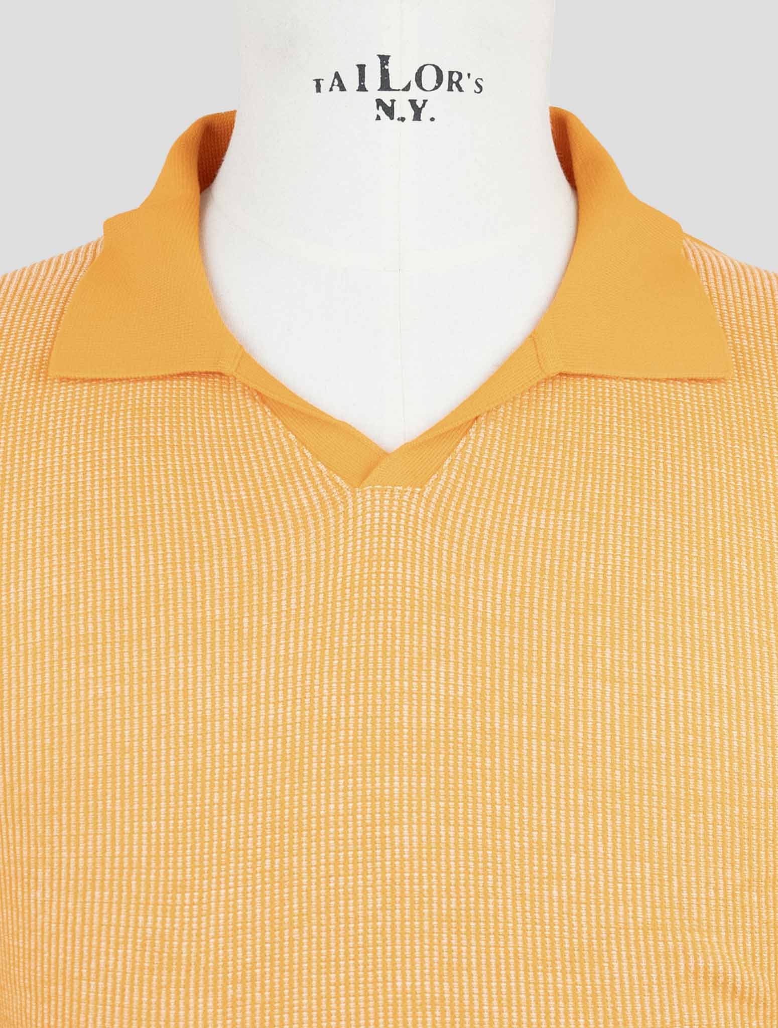 Kiton orange Cotton Polo