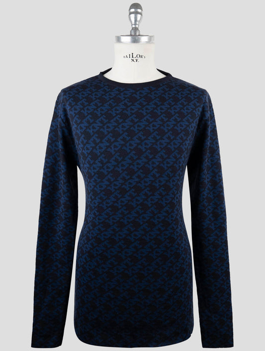 KitonKnt Dark Blue Cotton Sweater Crewneck