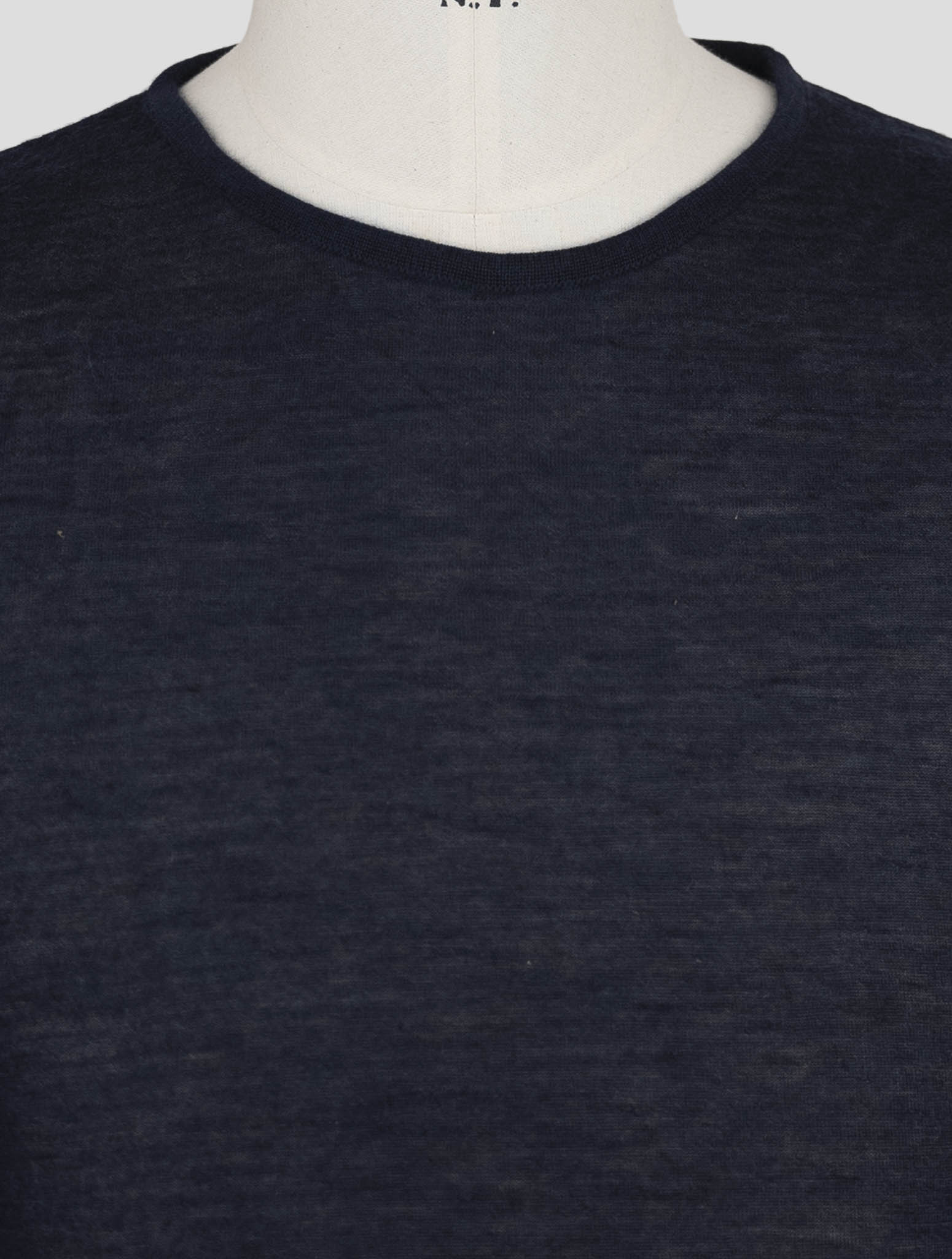 Kiton Knt Blue Cashmere Silk Sweater Crewneck