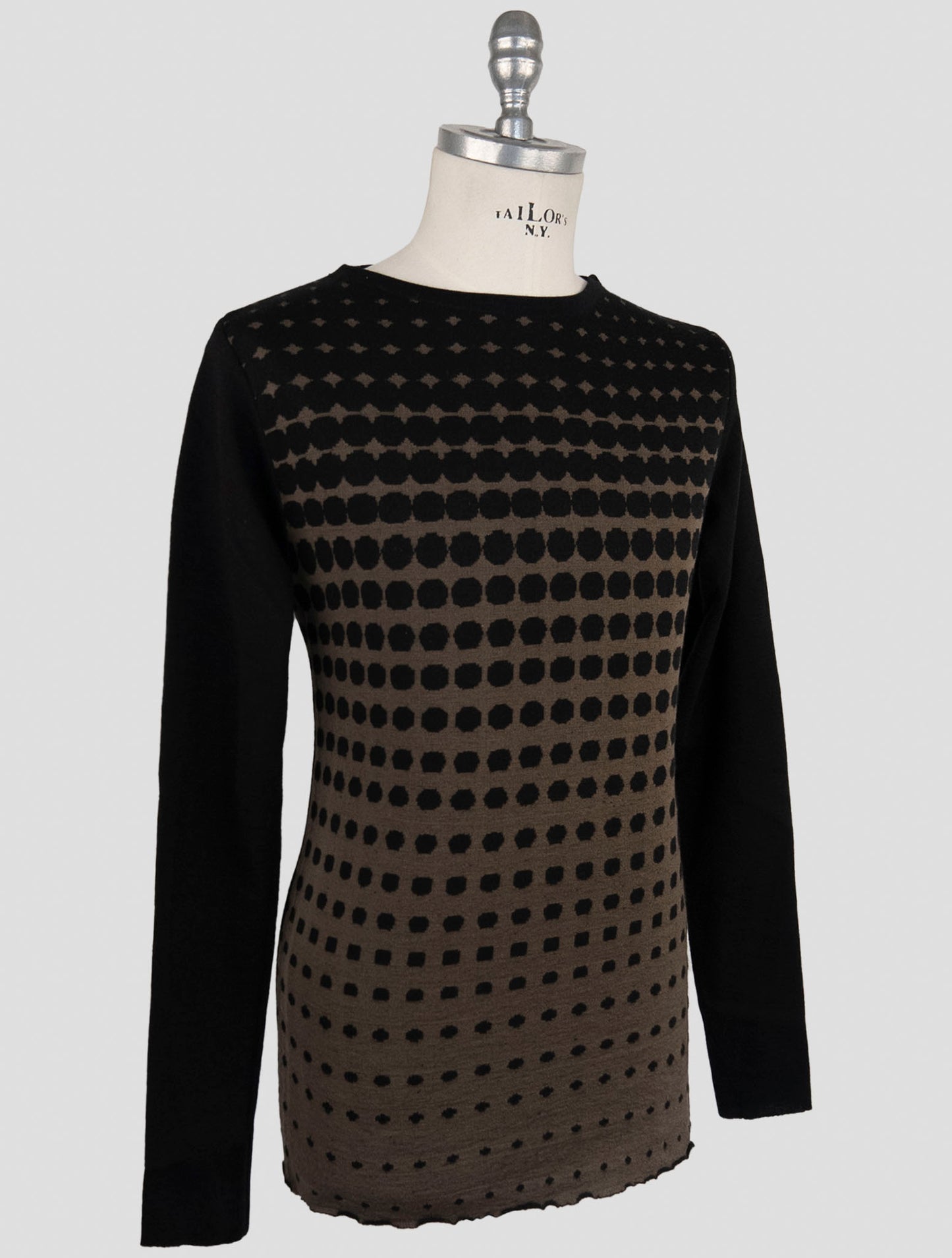 Kiton Knt Brown Cotton Wool Pl Sweater Crewneck