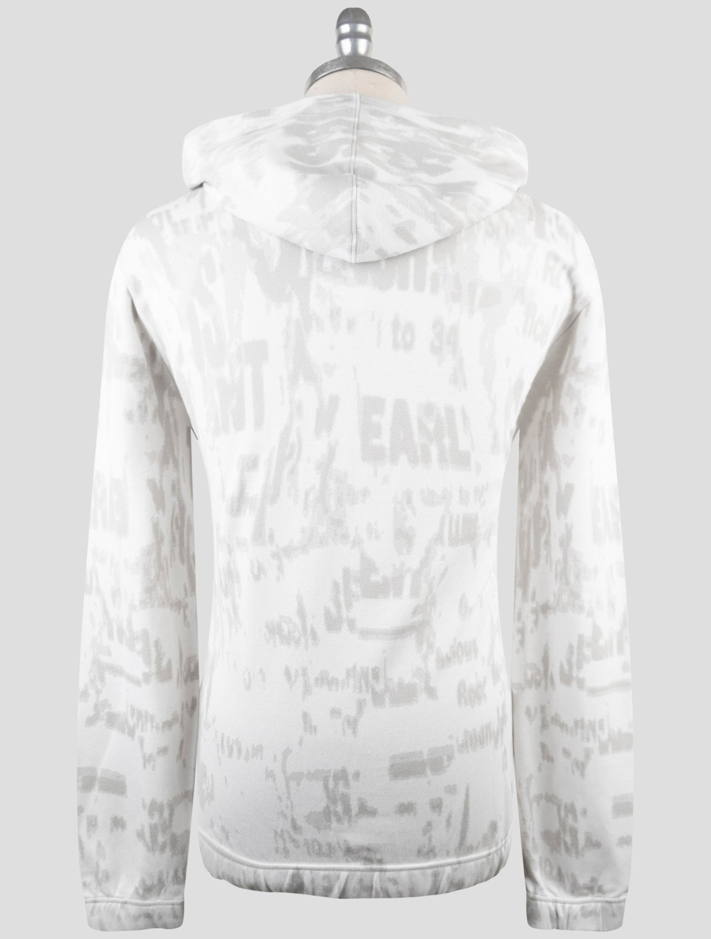 Kiton Knt Gray Cotton Sweater Hoodie
